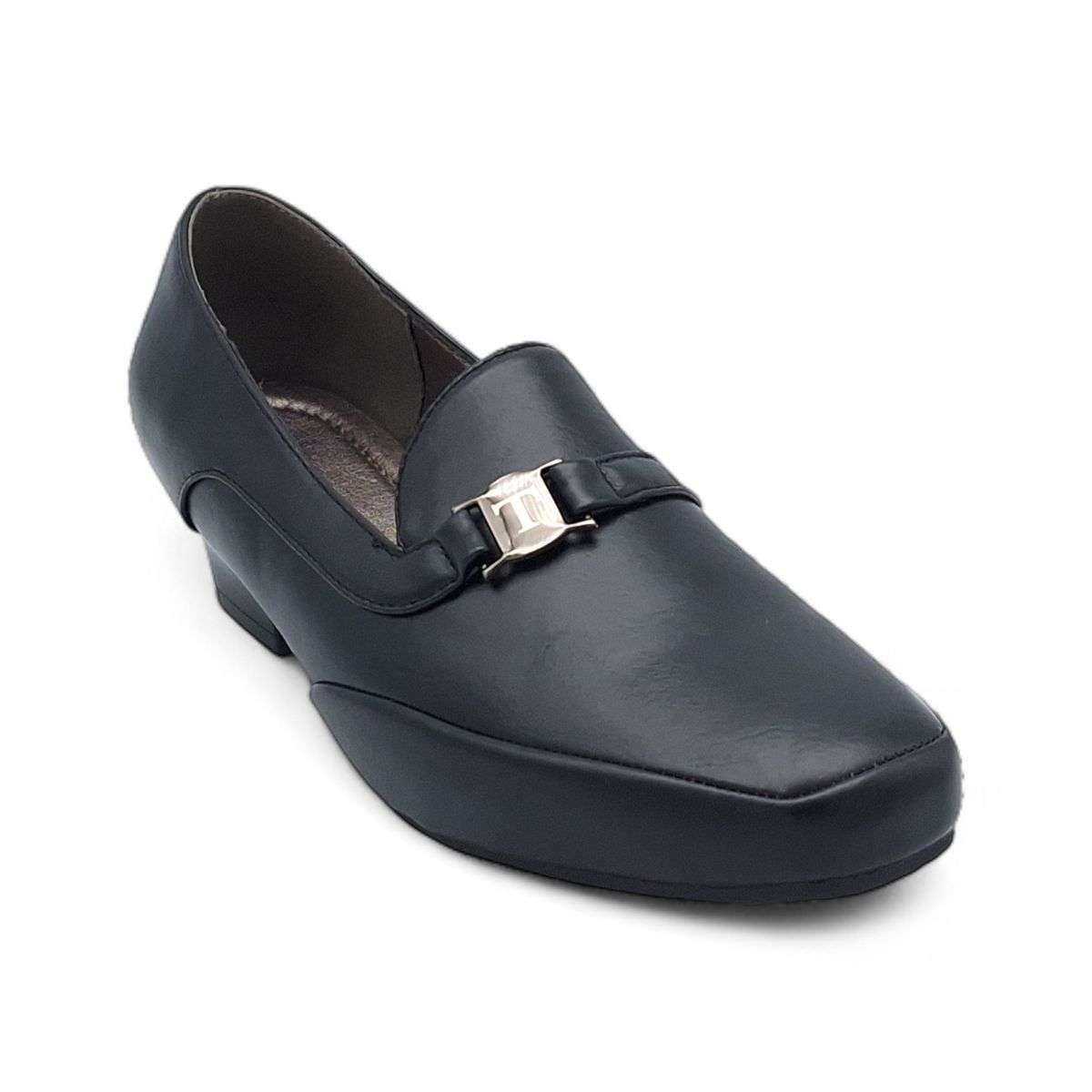 TTP Women Square Toe PU Block Heels