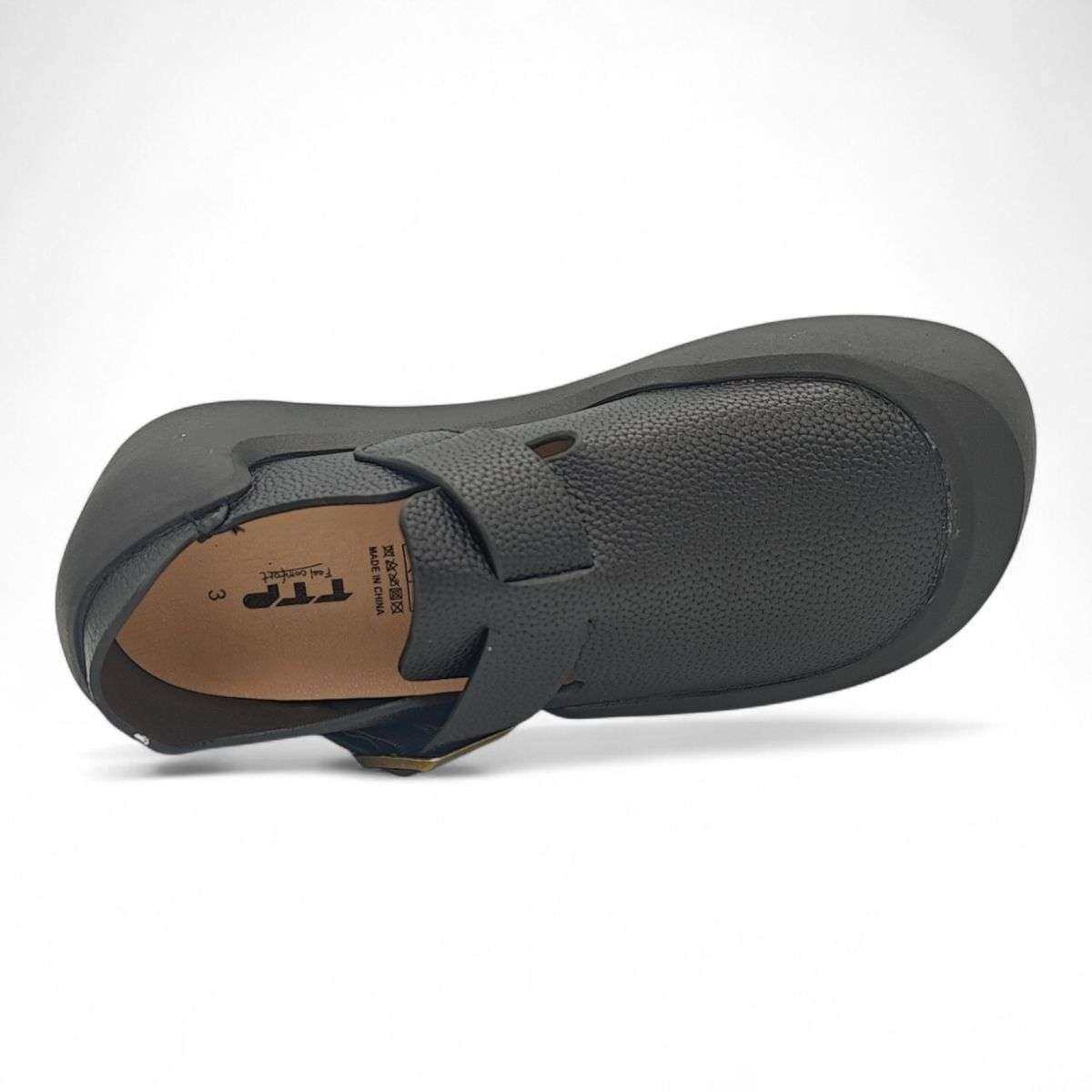 TTP Platform Terra Textured Mary Jane BKHT02