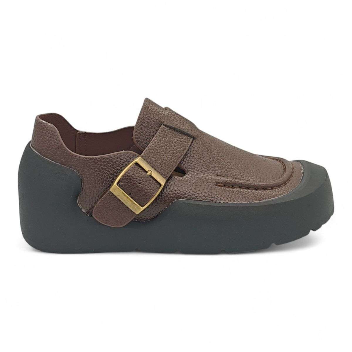TTP Women's Moccasin-Styled Mary Jane Platform Casual Shoe BKHT03