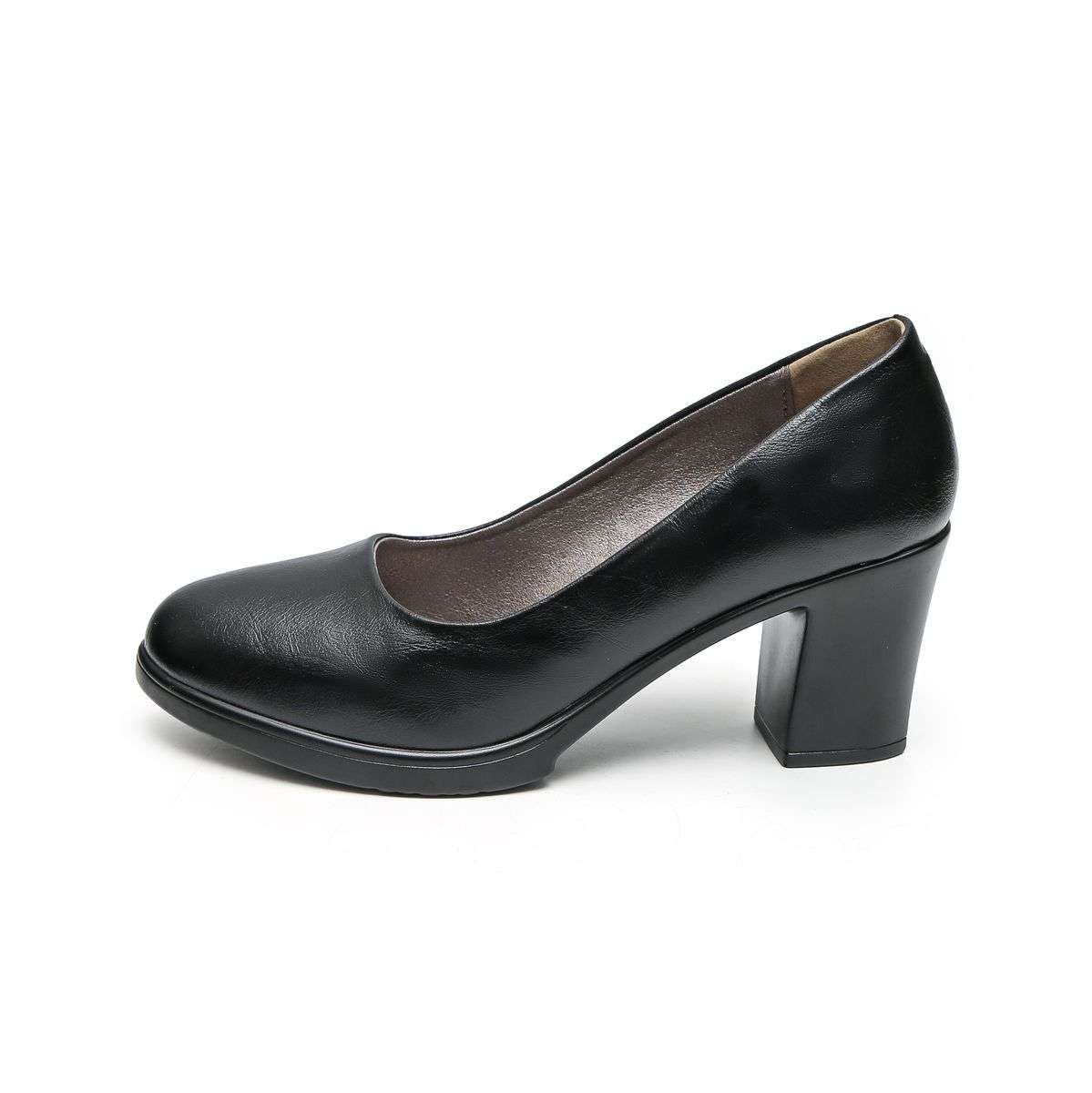 TTP Comfortable Classic Block Heel Courts K3501