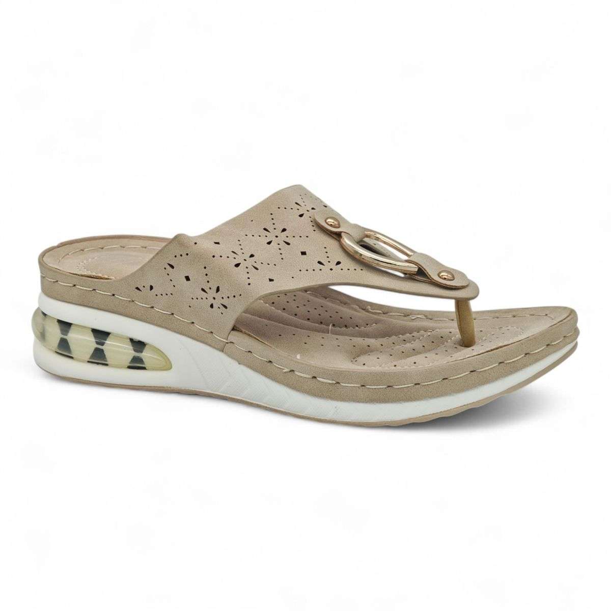 Women's Wedge Sandal - Floral Cut-Out Design CY2025