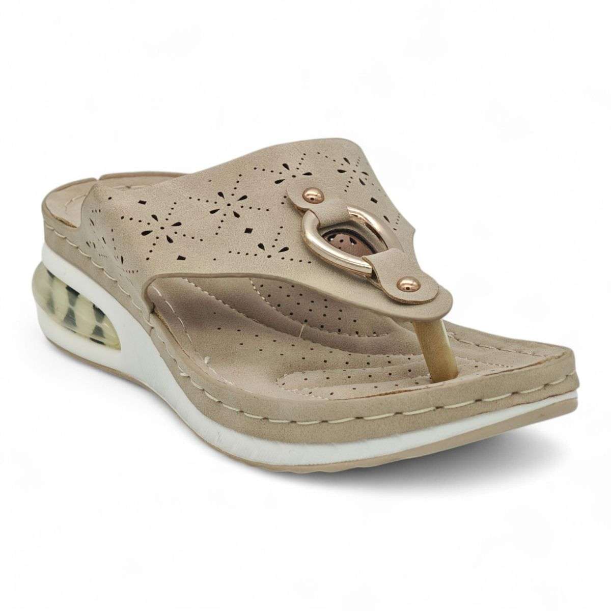 Women's Wedge Sandal - Floral Cut-Out Design CY2025