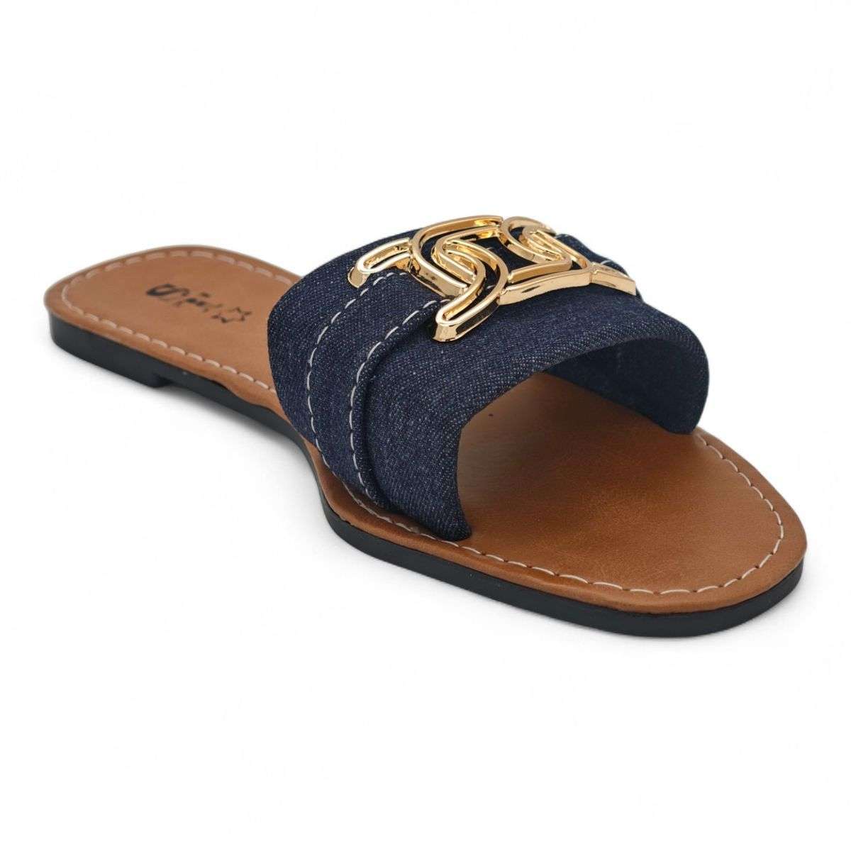 ST Slide Sandal - Clean-Edge Casual with Gold Accent ATRM