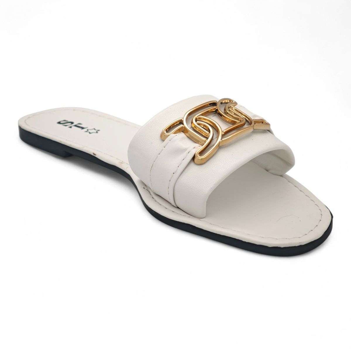 ST Slide Sandal - Clean-Edge Casual with Gold Accent ATRM
