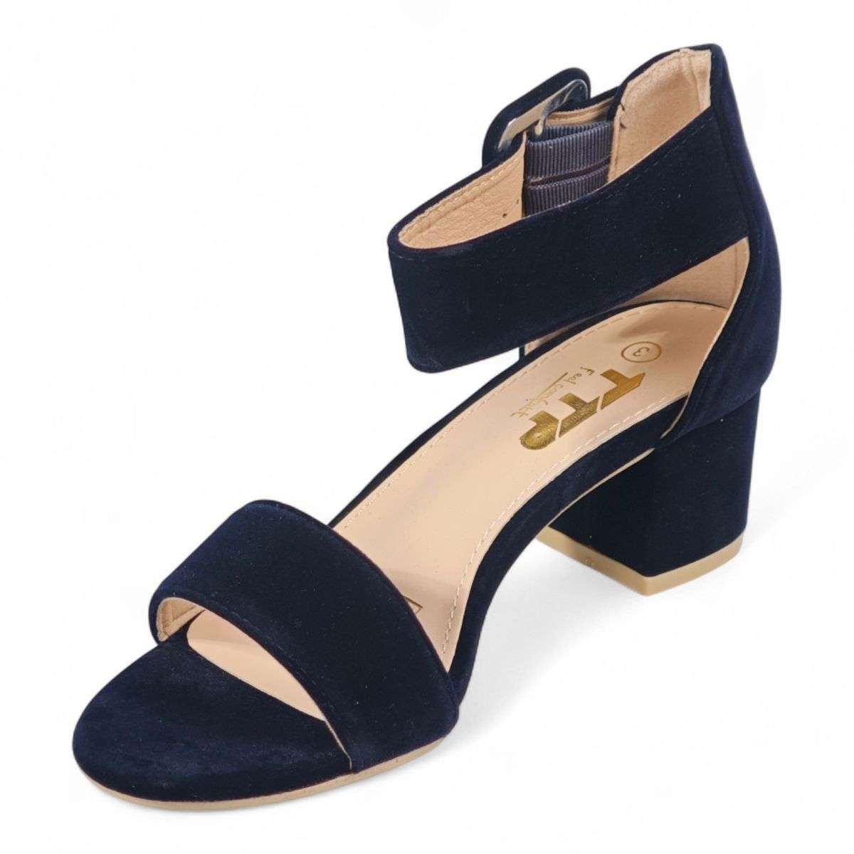 TTP Suede PU Block Heel Sandal JSF140