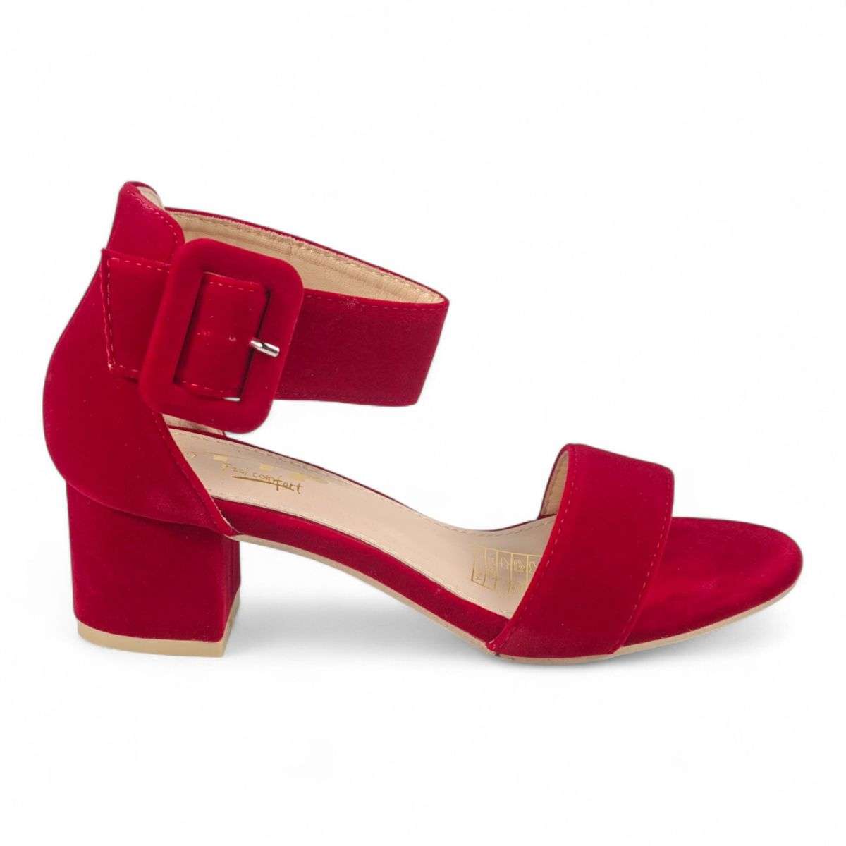 TTP Suede PU Block Heel Sandal JSF140