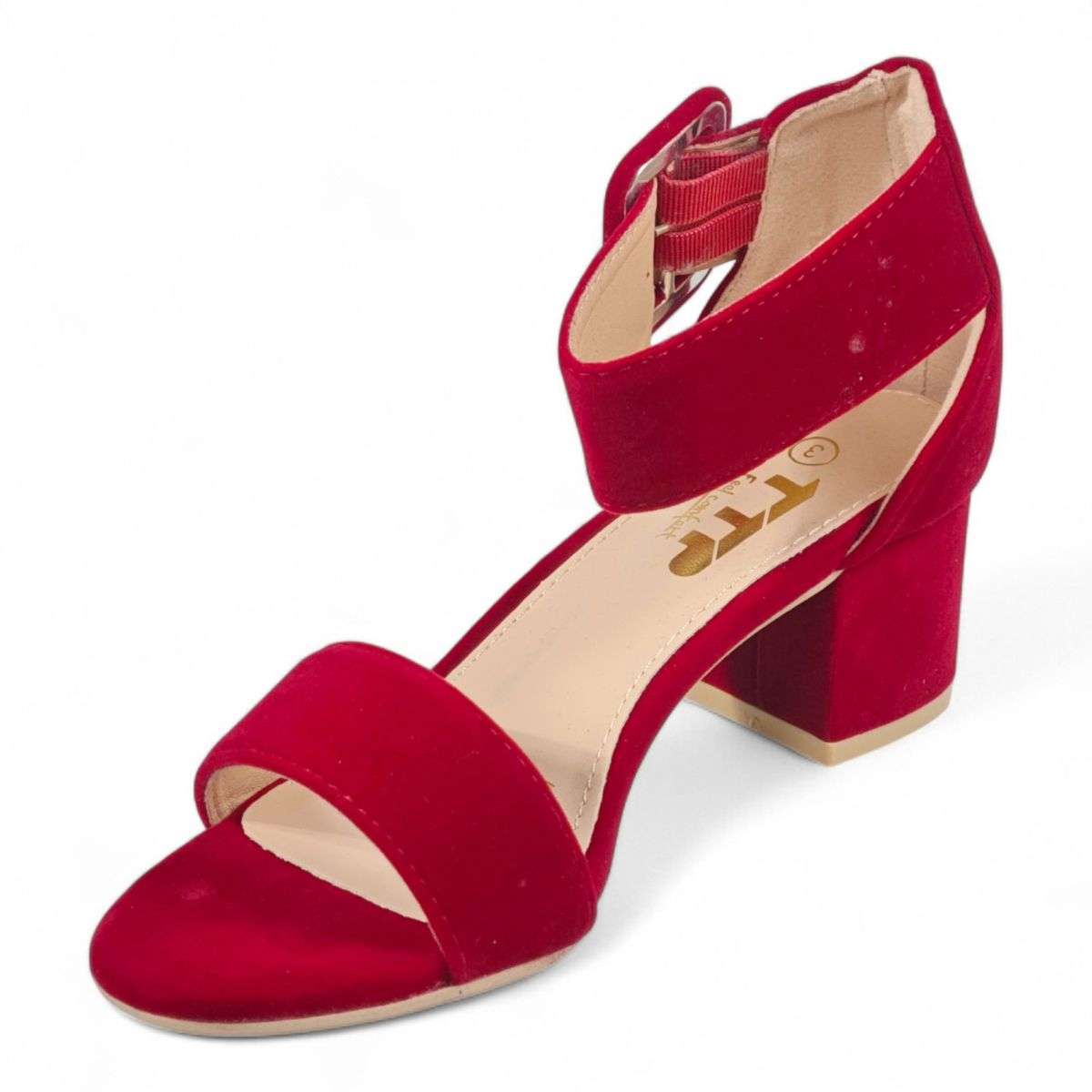TTP Suede PU Block Heel Sandal JSF140