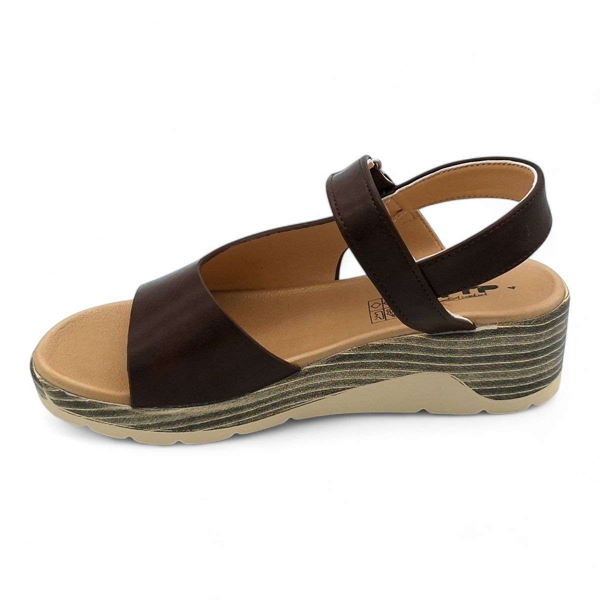 TTP Women Platform Wedge Sandal with Ankle Strap
