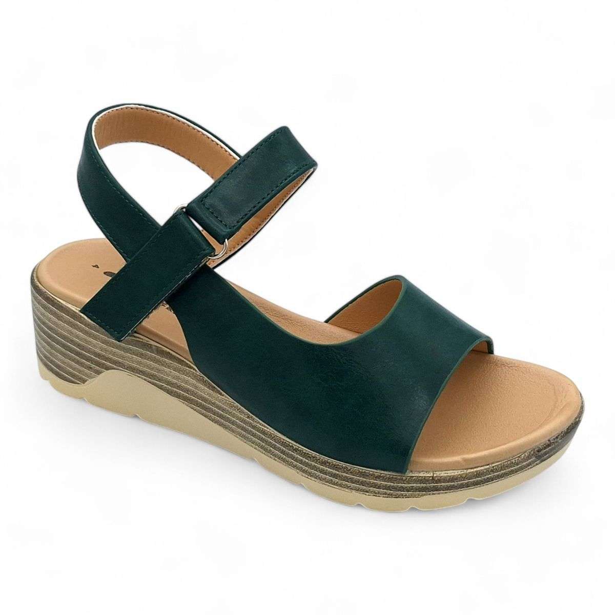 TTP Women Platform Wedge Sandal with Ankle Strap