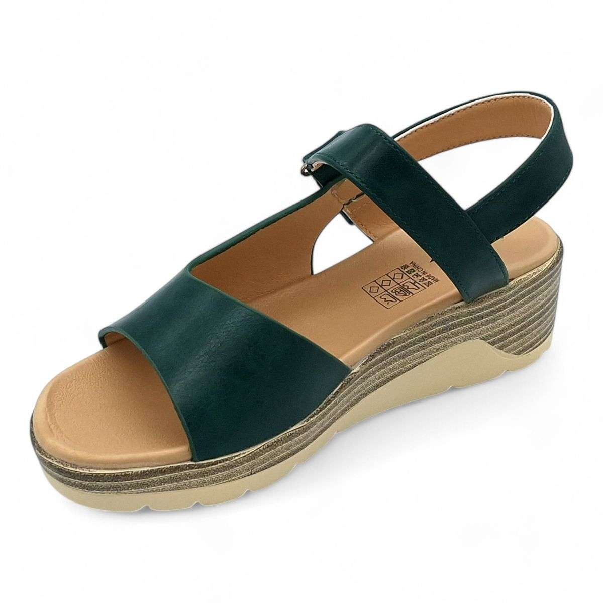 TTP Women Platform Wedge Sandal with Ankle Strap