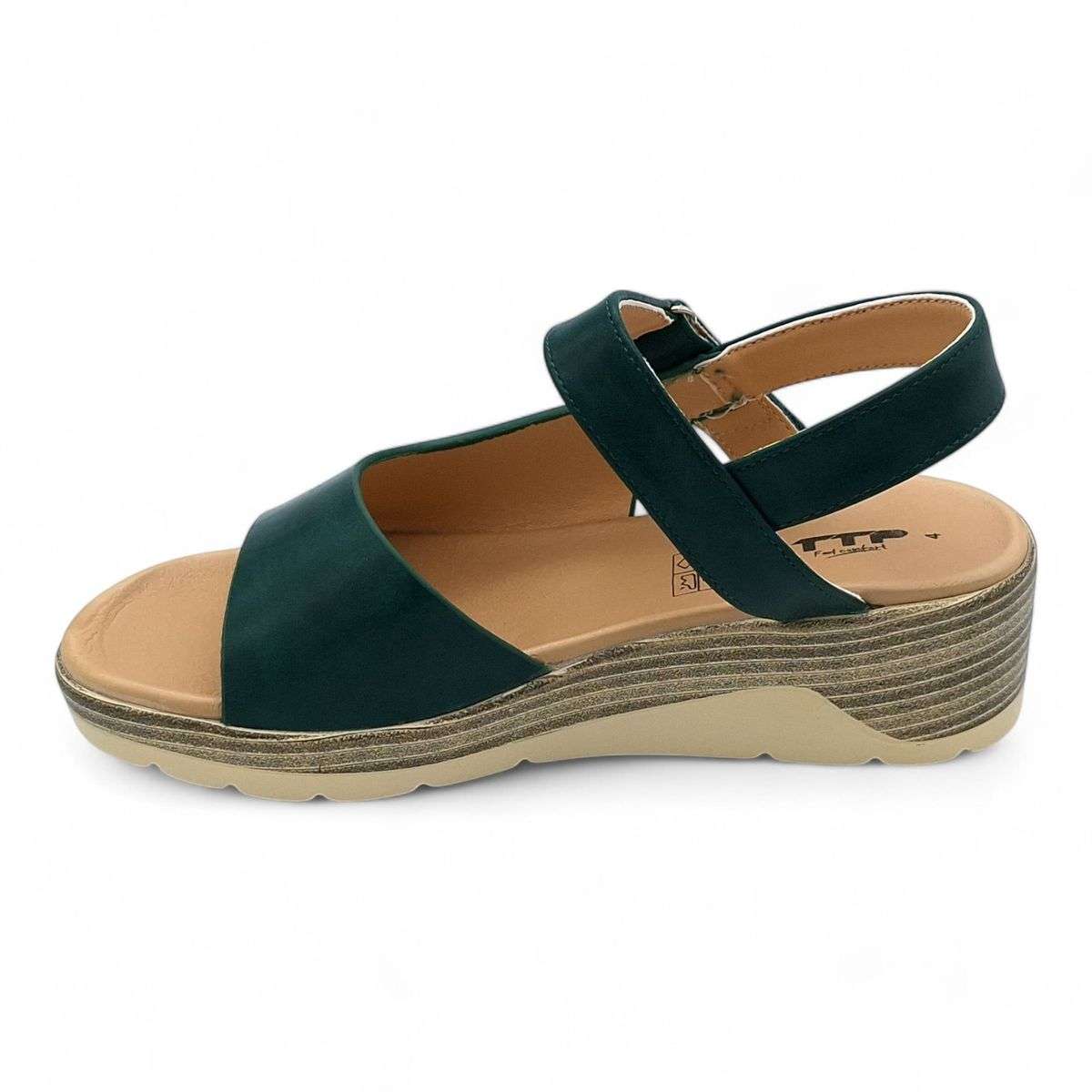 TTP Women Platform Wedge Sandal with Ankle Strap