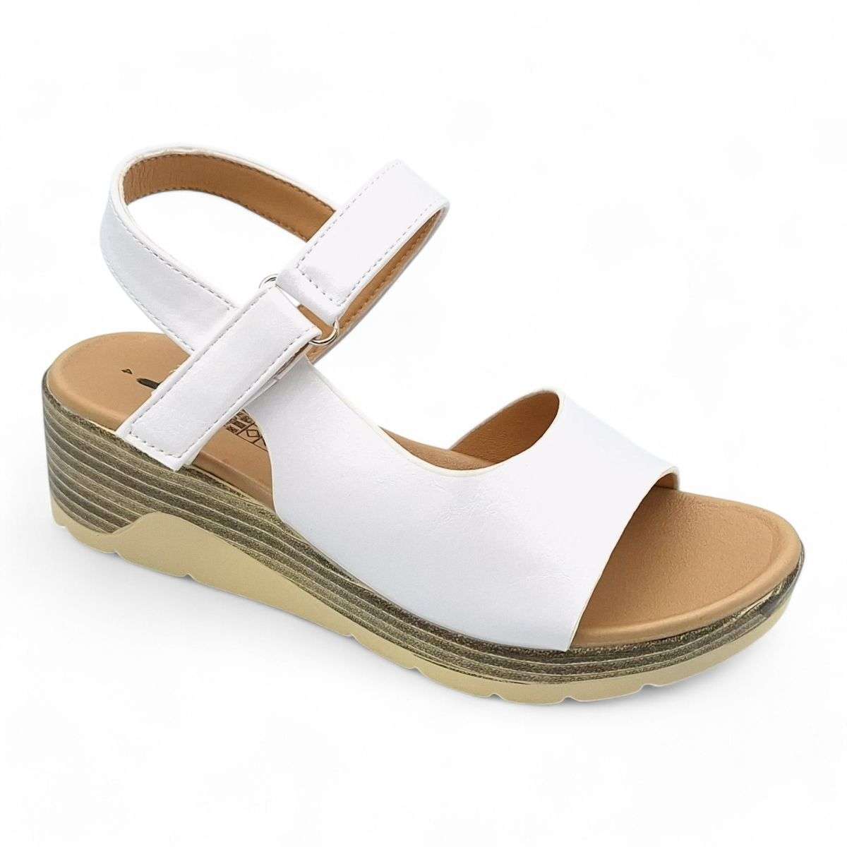 TTP Women Platform Wedge Sandal with Ankle Strap