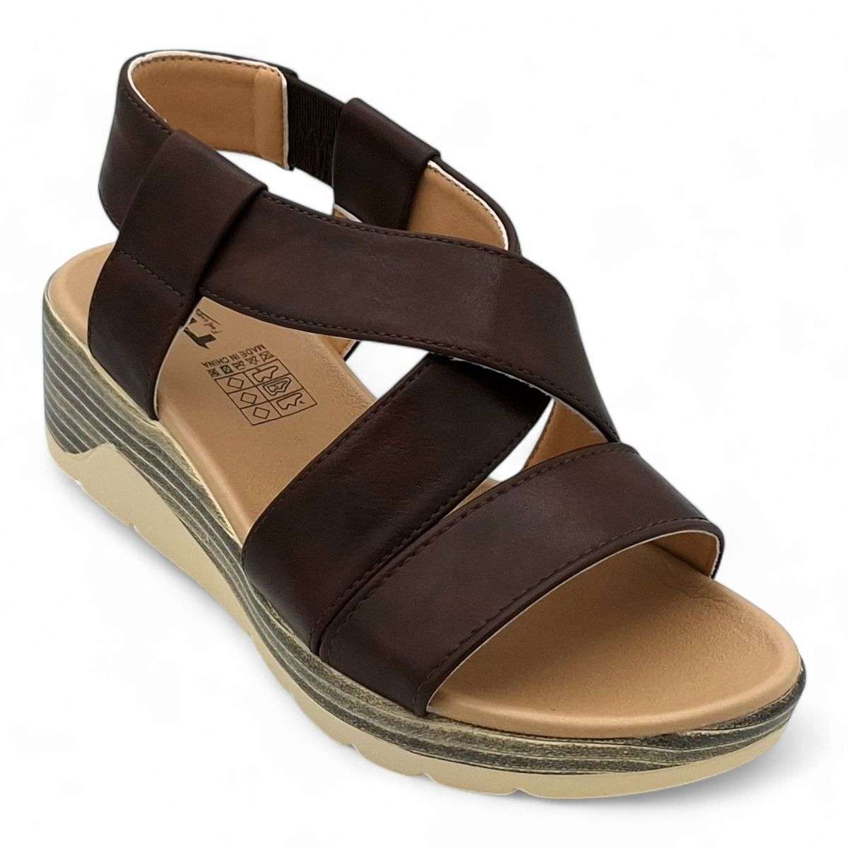 TTP Women Pull On Cross Style Slingback Platform Wedge Styles