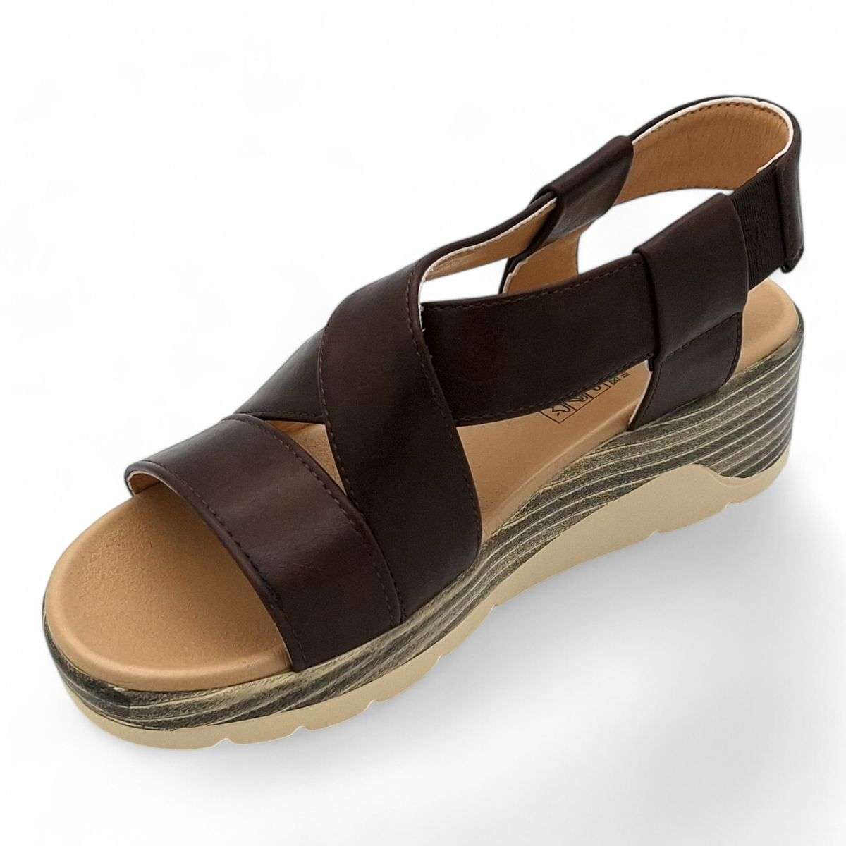 TTP Women Pull On Cross Style Slingback Platform Wedge Styles