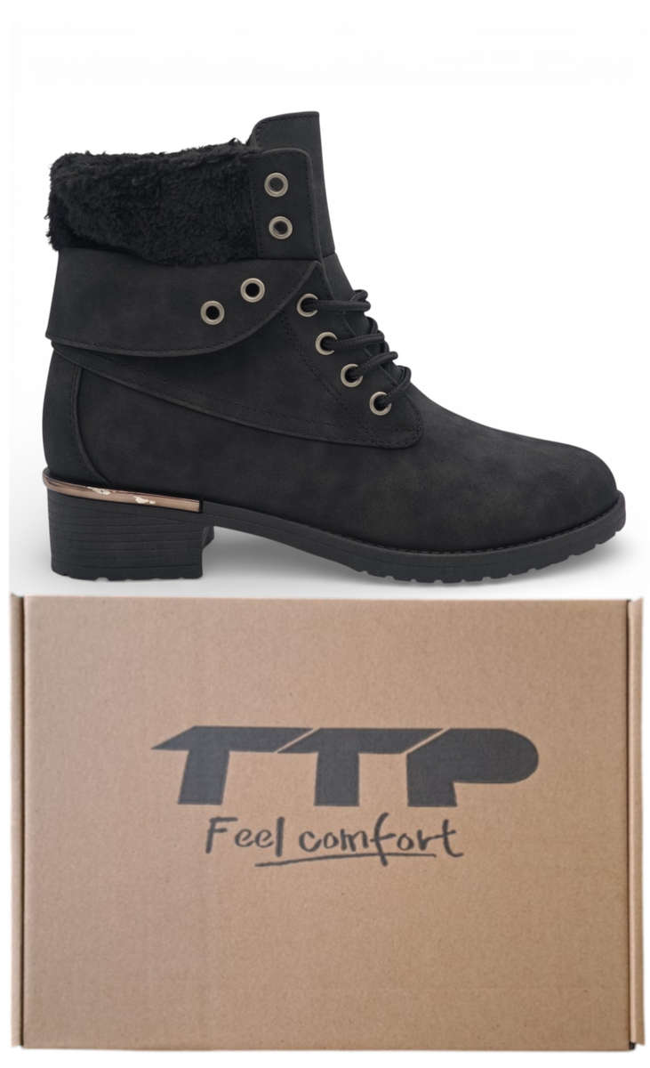TTP Women's PU Suede Winter Ankle Boot