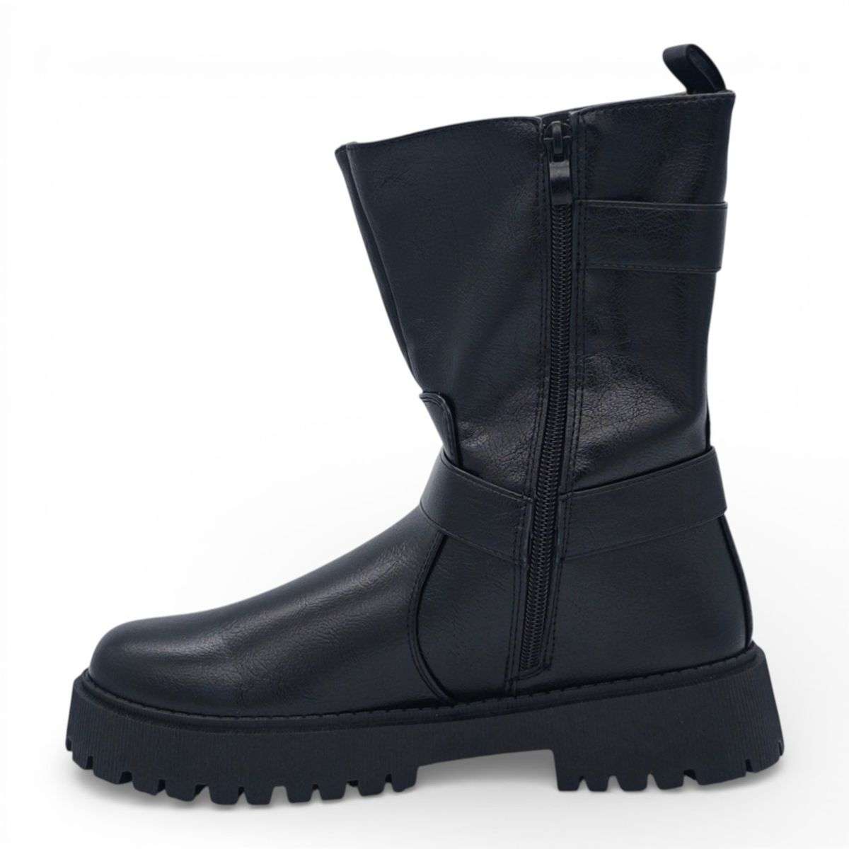 TTP Women's Buckle Strap Mid-Calf Boot MC0003