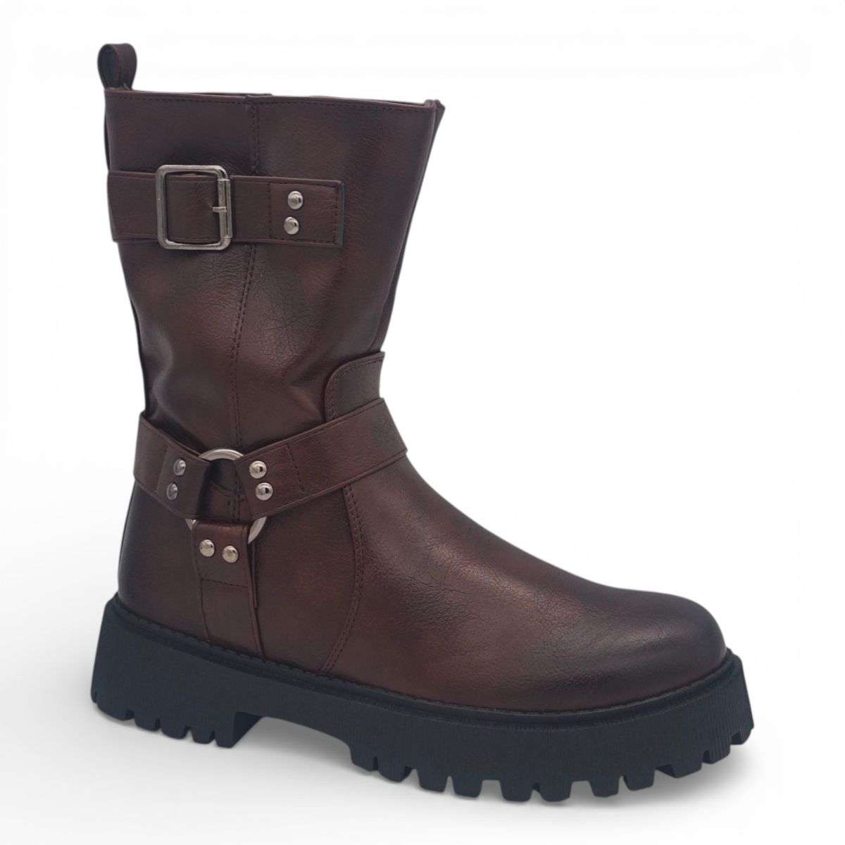 TTP Women's Buckle Strap Mid-Calf Boot MC0003