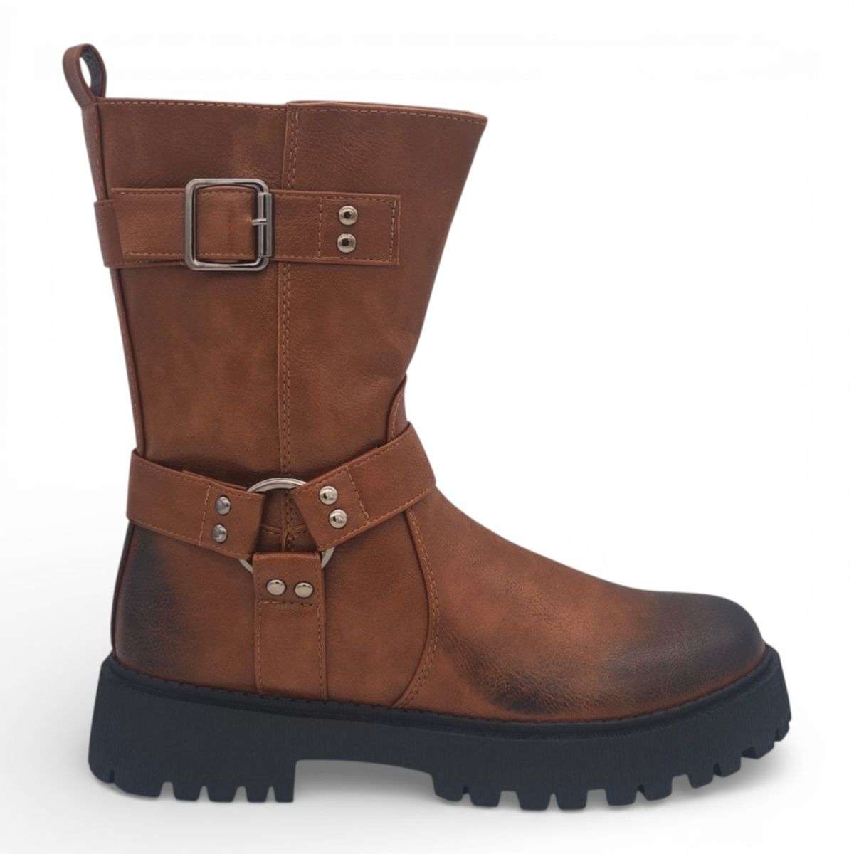 TTP Women's Buckle Strap Mid-Calf Boot MC0003