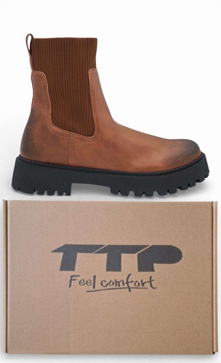TTP Women's Chunky Chelsea Ankle Boot MC0008