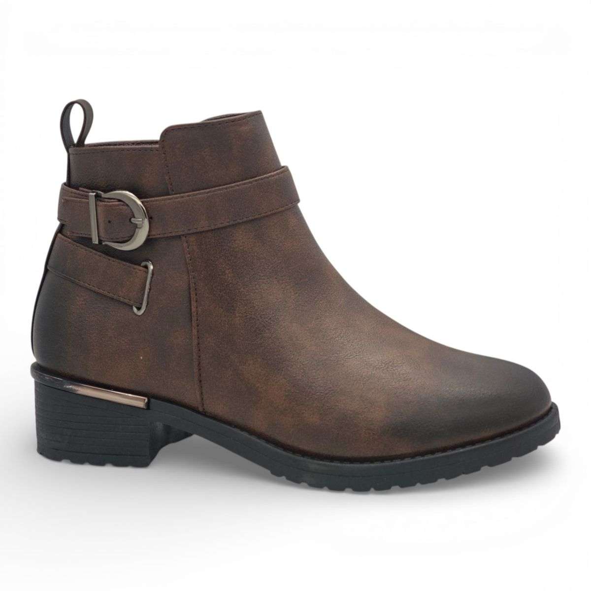 TTP Women's Ankle Boot with Buckle Decor MC0007