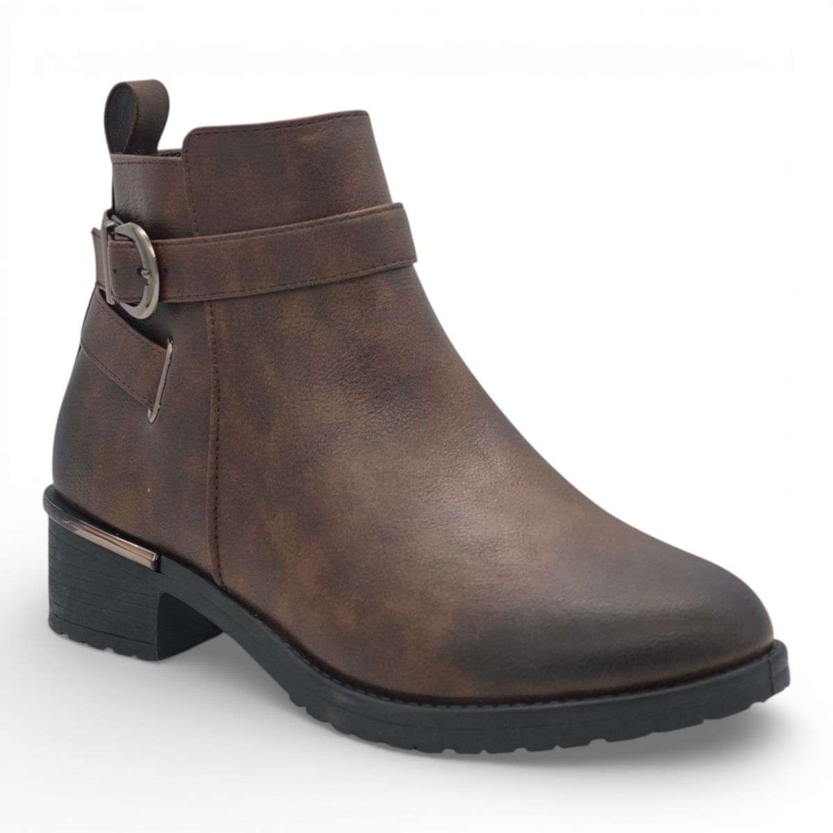 TTP Women's Ankle Boot with Buckle Decor MC0007