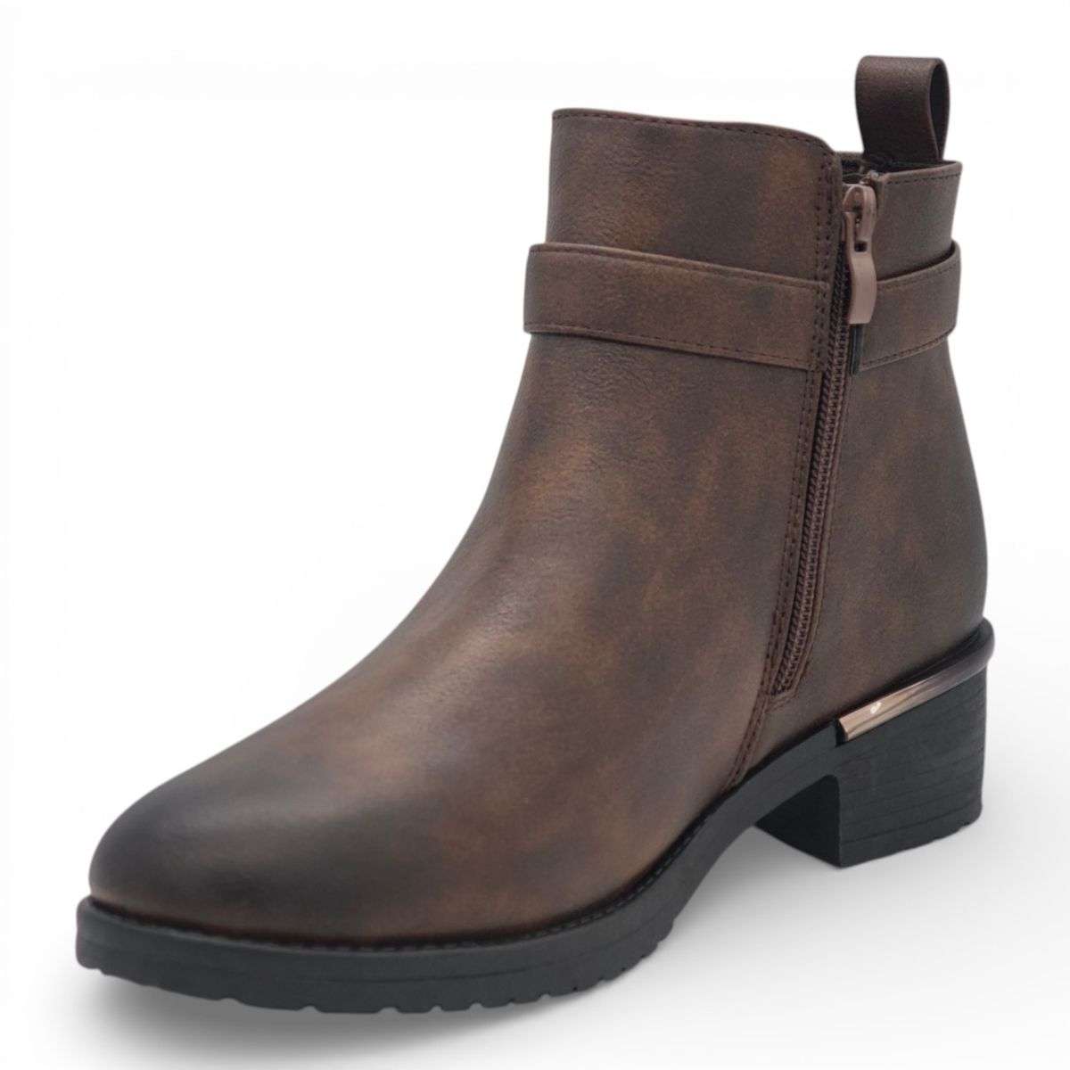 TTP Women's Ankle Boot with Buckle Decor MC0007
