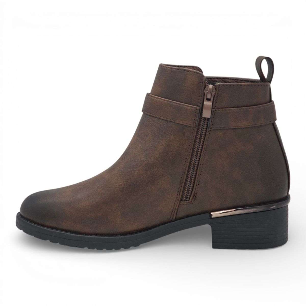 TTP Women's Ankle Boot with Buckle Decor MC0007