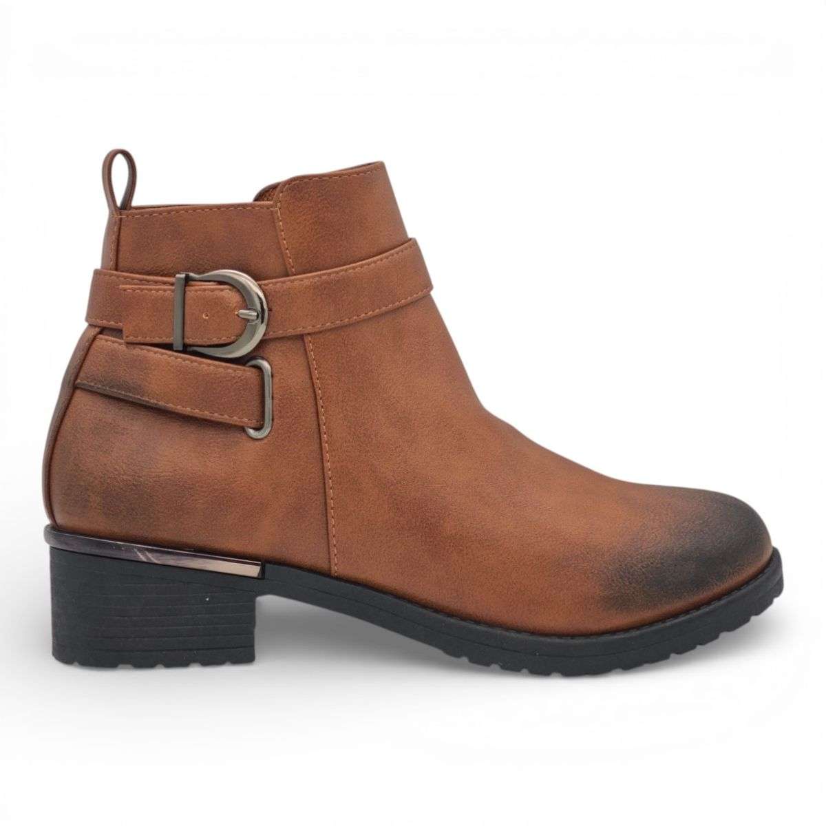 TTP Women's Ankle Boot with Buckle Decor MC0007