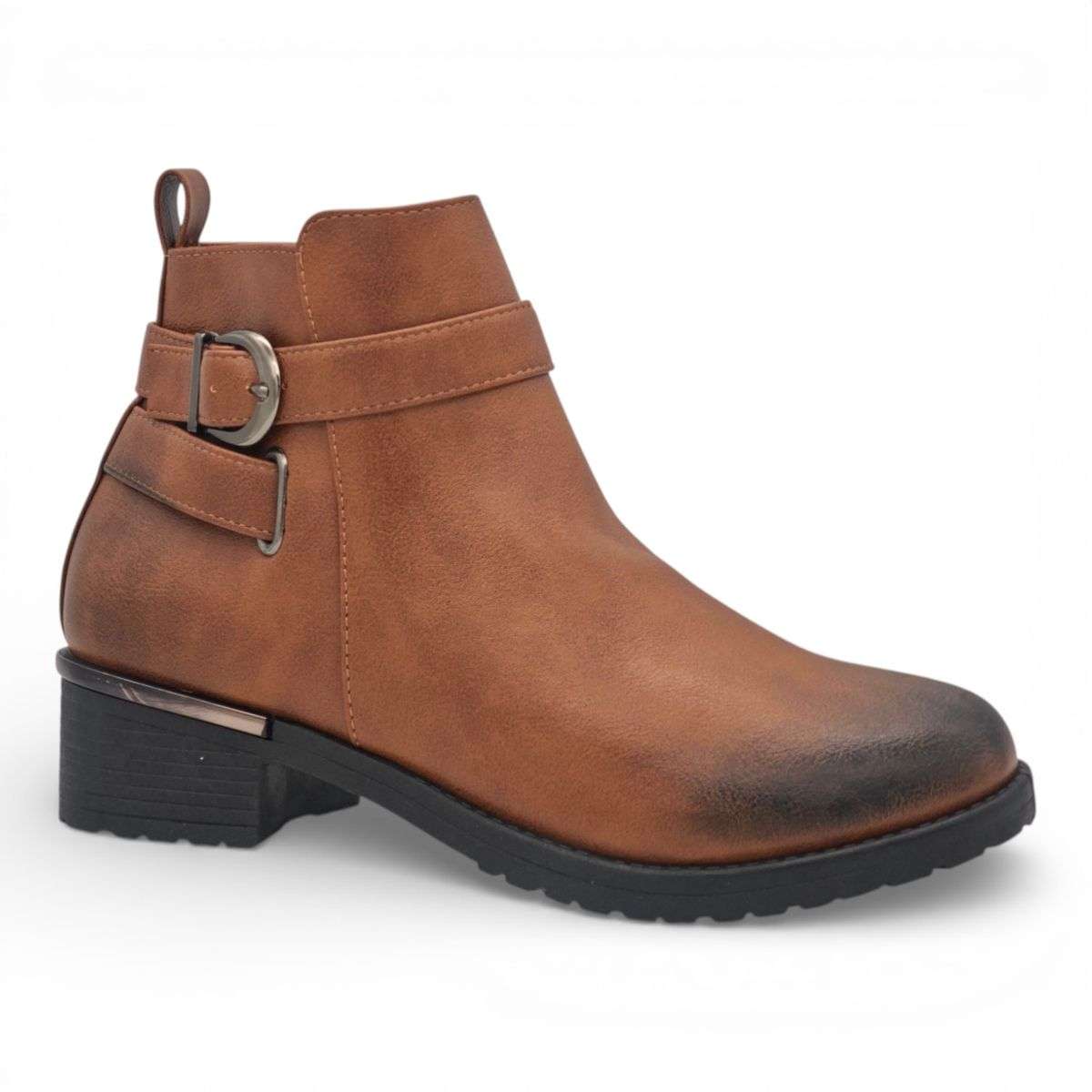TTP Women's Ankle Boot with Buckle Decor MC0007