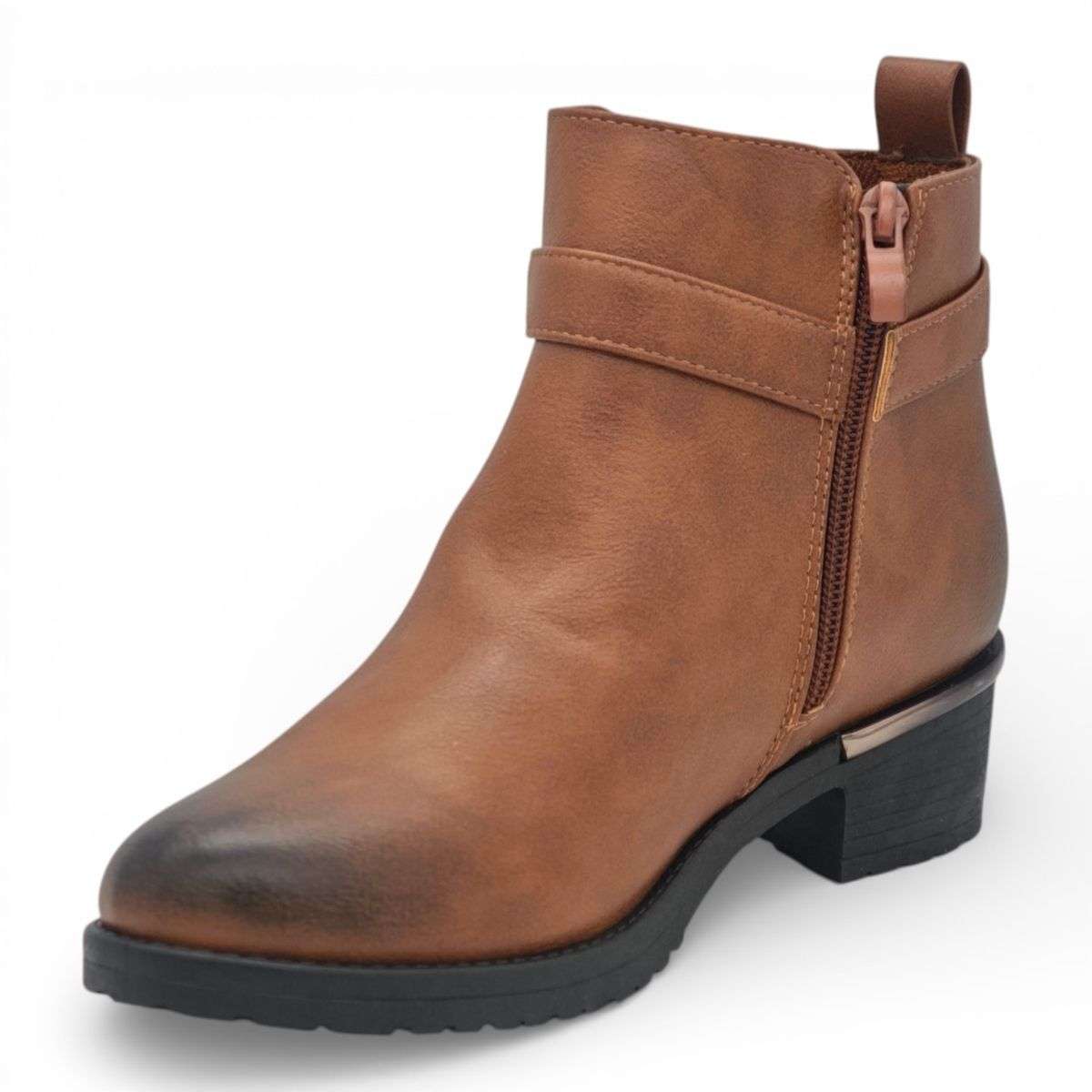 TTP Women's Ankle Boot with Buckle Decor MC0007