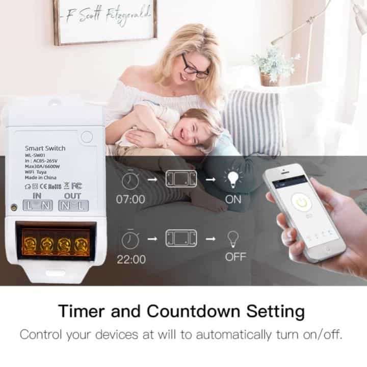 Smart Geyser Control Switch 30A 6.6KW High Load | WiFi  Tuya Smart Life