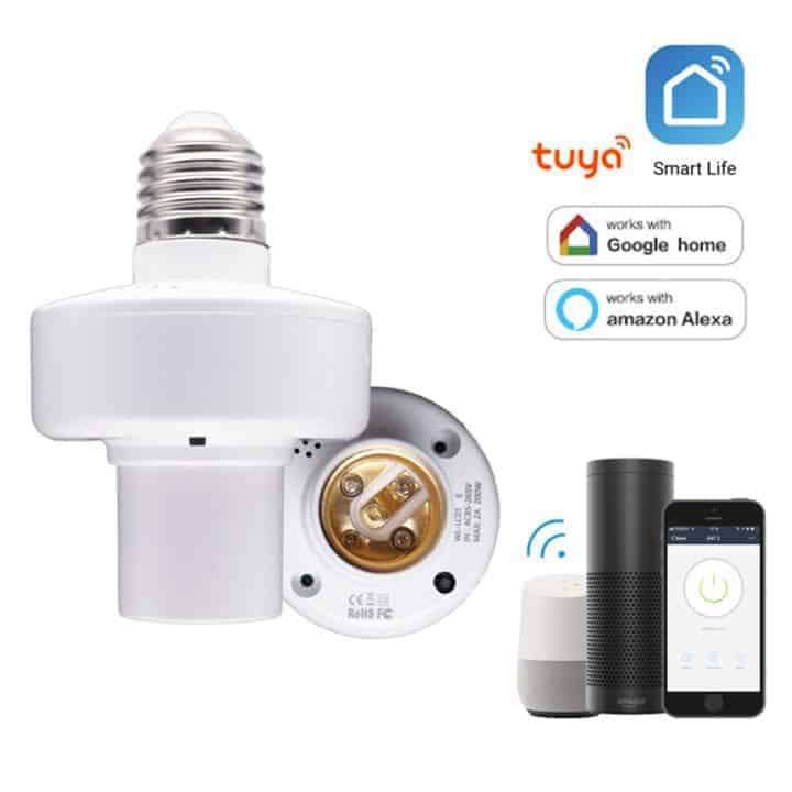 Smart Switch Light Adaptor Socket E27  | WiFi + 433Mhz | Tuya Smart Life