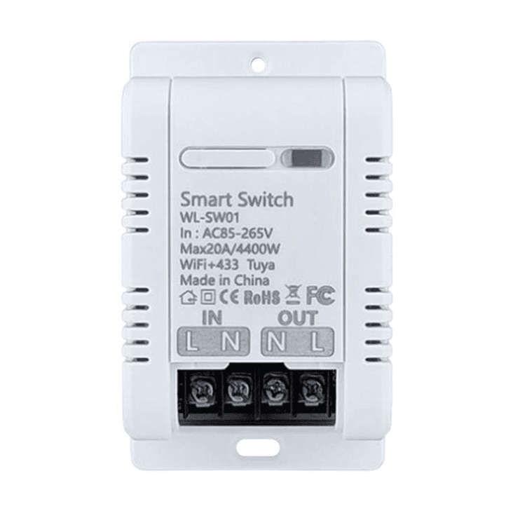 Smart 30A Basic Switch | 6.6kW, 433MHz RF function | WiFi Tuya Smart Life