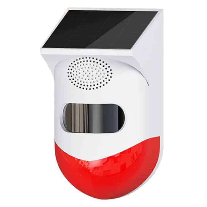 Smart Wireless PIR Motion Sensor | Outdoor Solar | Alarm+ Strobe | WiFi Tuya Smart Life