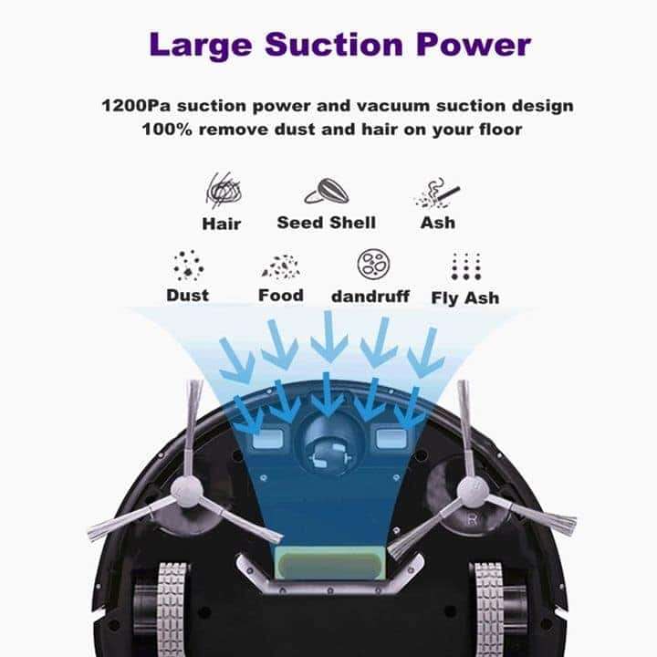 Smart Wireless Robot Vacuum Cleaner - Auto Learn, Remote Control