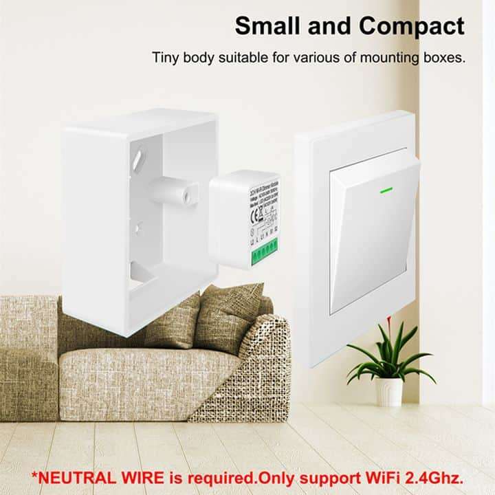 Smart Mini Switch Dimmer Module 1 Gang (upgrade existing) | WiFi Tuya Smart Life