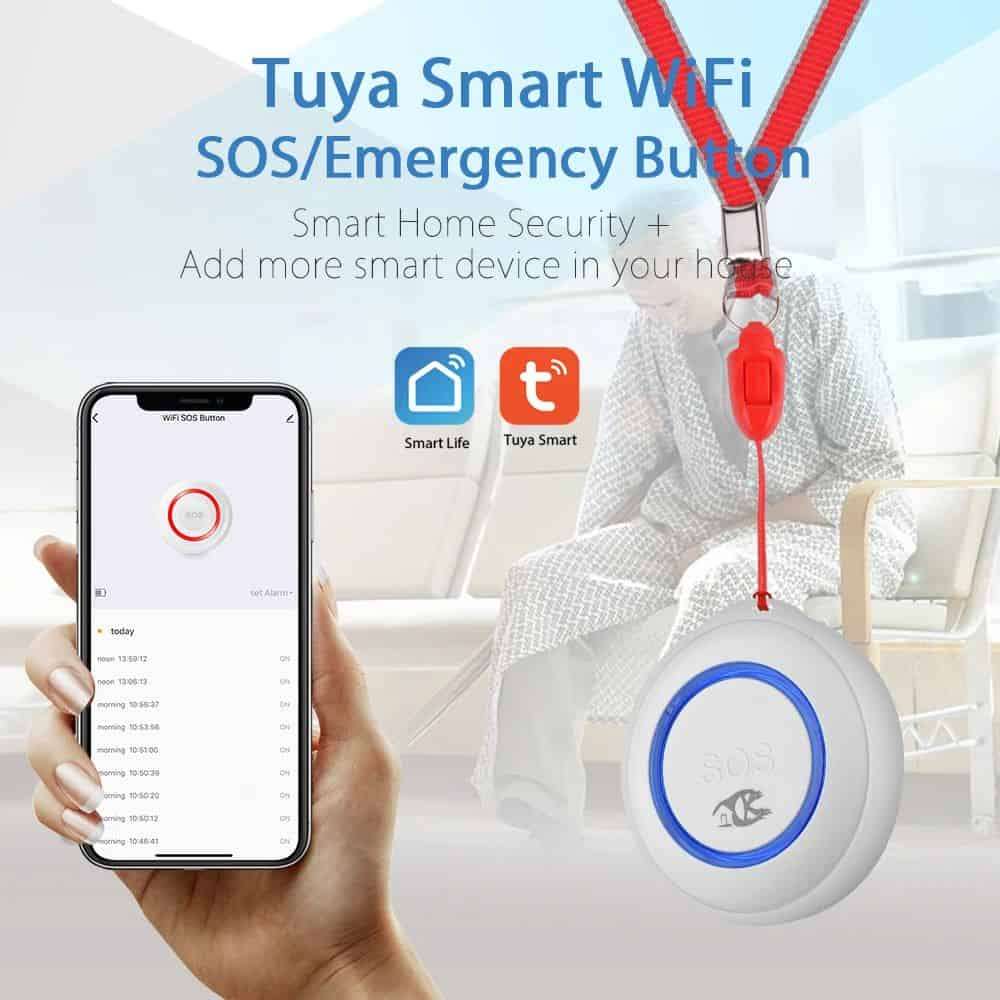 Smart SOS Panic Button | WiFi and 433MHz compatible | Tuya Smart Life