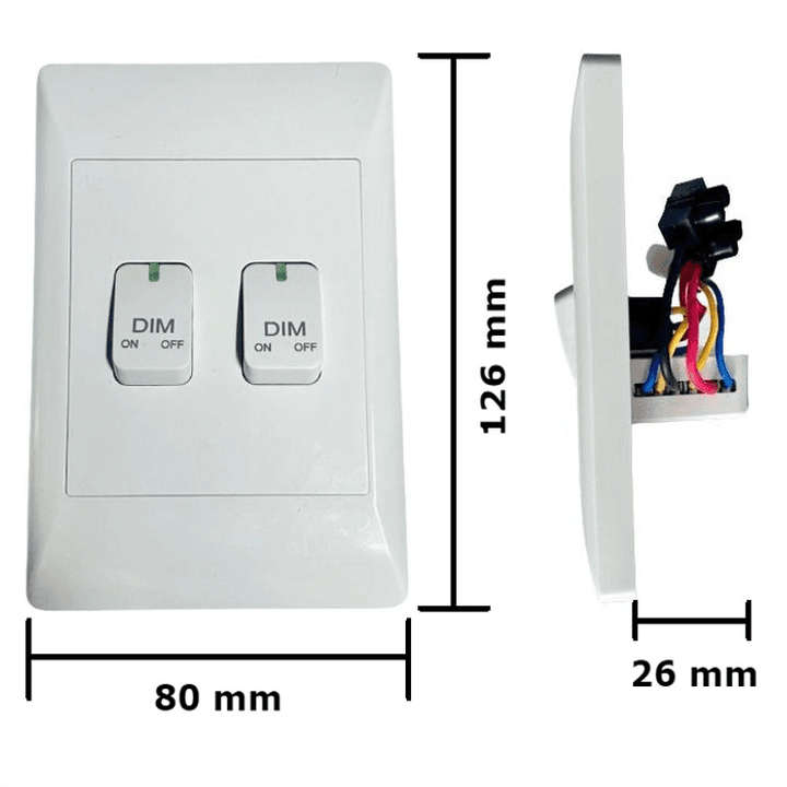 Smart Mechanical 2-Gang Dimmer Switch | Tuya Smart Life