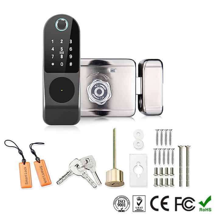 Smart Wifi Door Lock Strike, Fingerprint, Card, Key, Code | WiFi Tuya Smart Life