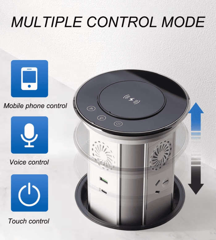 Smart Motorized Socket | USB and wireless phone charger | Tuya Smart Life