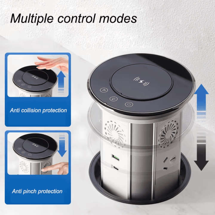 Smart Motorized Socket | USB and wireless phone charger | Tuya Smart Life