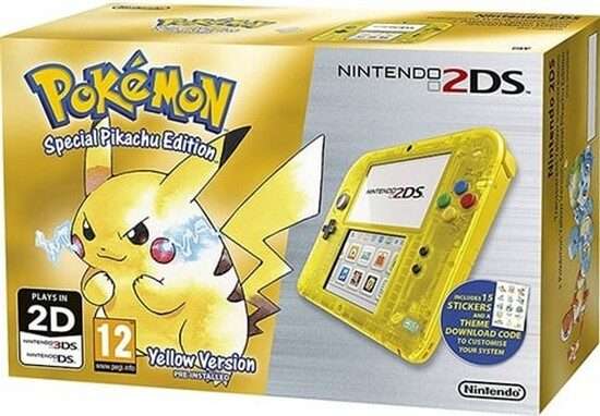 2DS Console Transparent Yellow Boxed