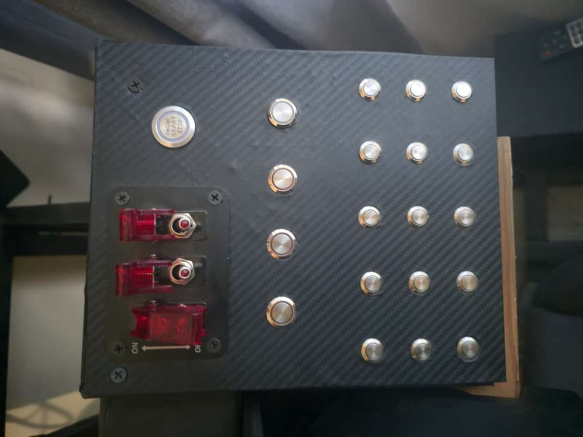 Carbon Fiber Sim Racing Button Box | Customizable Edition