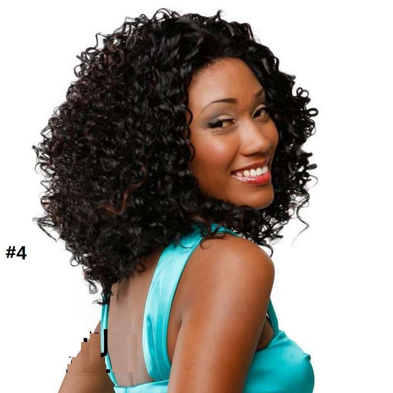 Afro Kinky curly Brazilian Hair African Ameri Curly Body Wavy Women Wig Short Hair