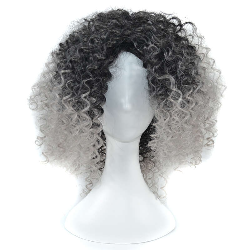 Kinky curly Brazilian Hair African Ameri Curly Body Wavy Women Wig Hair