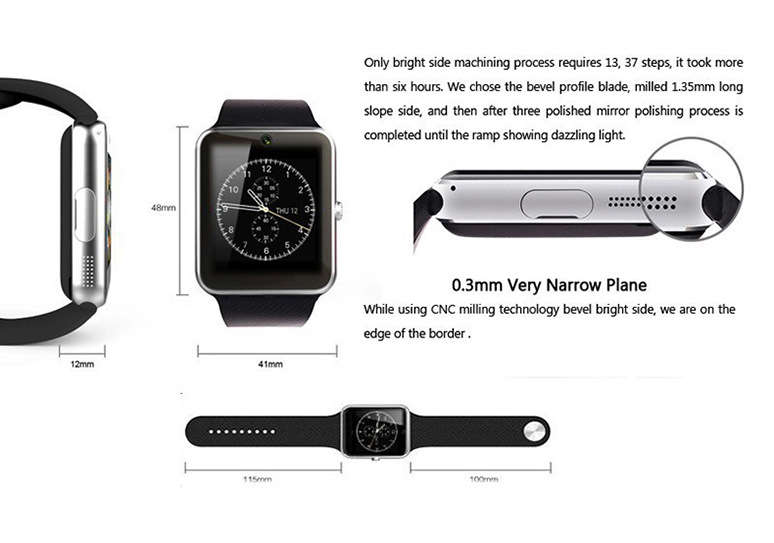 Bluetooth Smartwatch GT08 Smart Watch for Android Phone Smartphones Android Wear