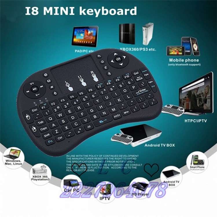 2.4G Mini Air Wireless Touchpad Keyboard I8 KODI Smart XBMC TV Box Android PC