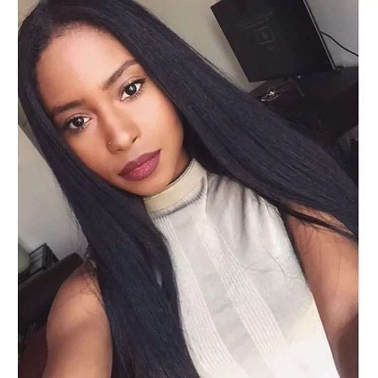 Afro Kinky straight Wig Synthetic Hair for Women  Female Women's Wigs