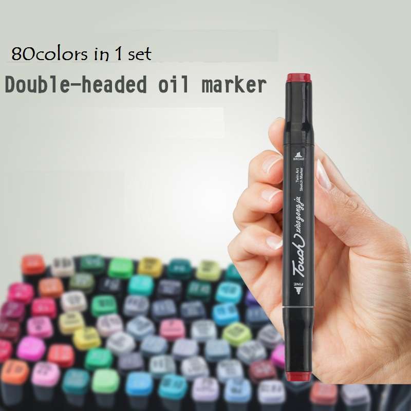 80 Colors Anime Art/Indoor/landscape/clothingMarker Double Headed Sketch Alcohol Marker Pen Set