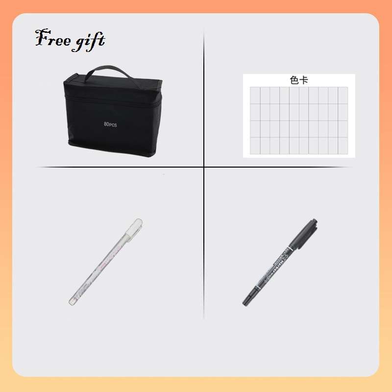 80 Colors Anime Art/Indoor/landscape/clothingMarker Double Headed Sketch Alcohol Marker Pen Set